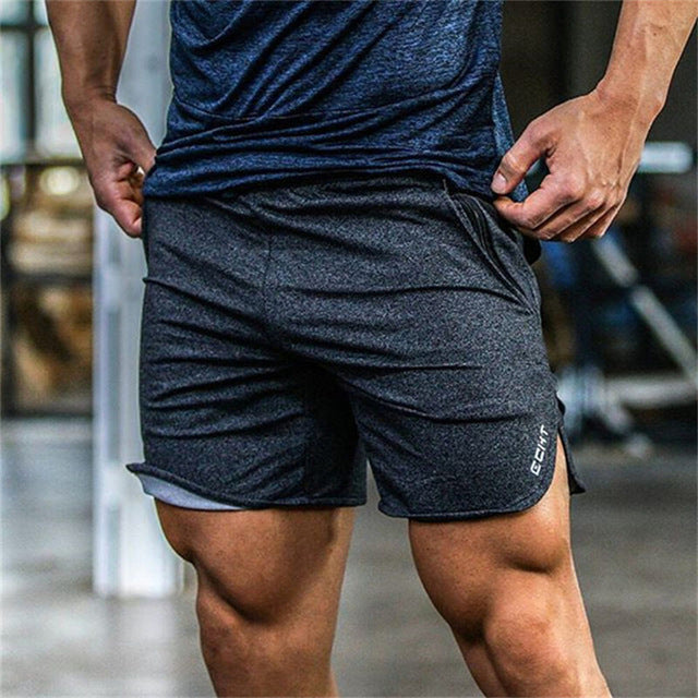 Mens gym cotton shorts Run jogging sports Fitness