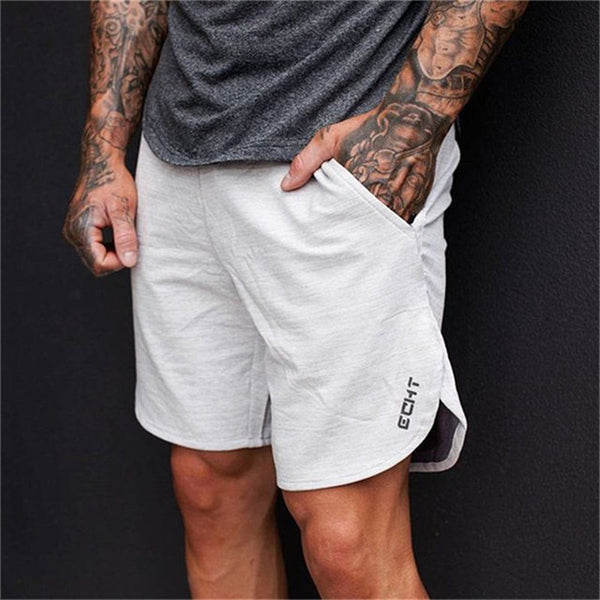 Mens gym cotton shorts Run jogging sports Fitness