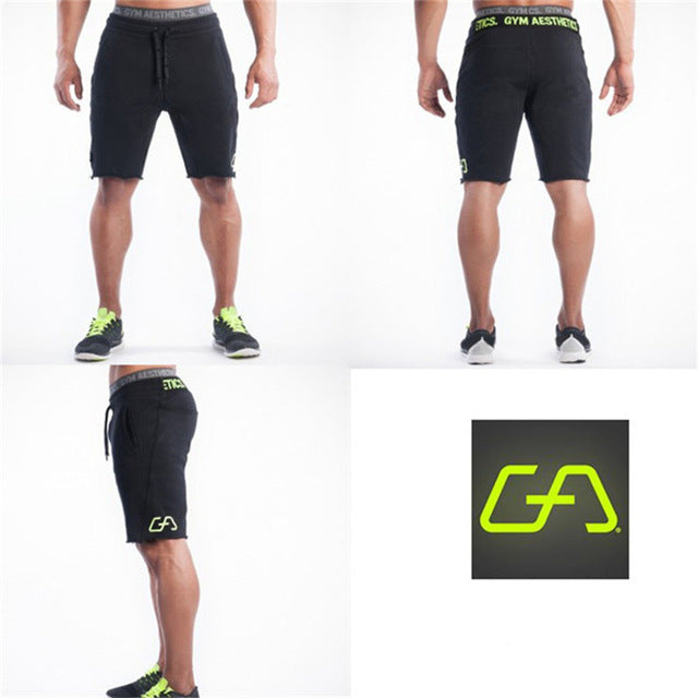 Mens gym cotton shorts Run jogging