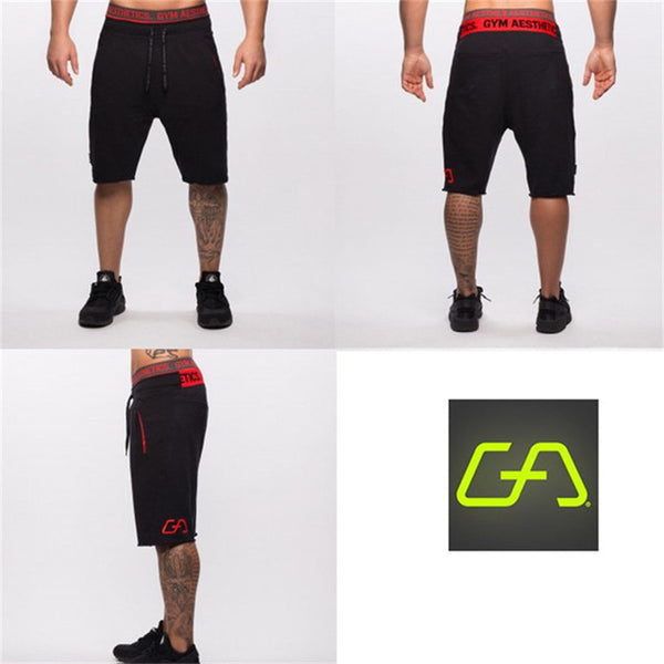 Mens gym cotton shorts Run jogging