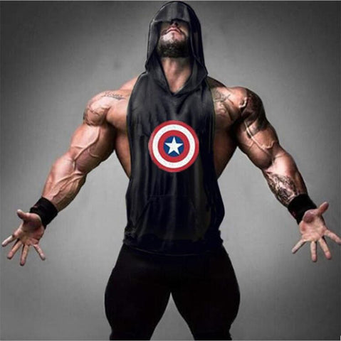 Captain America Hero Bodybuilding Stringer