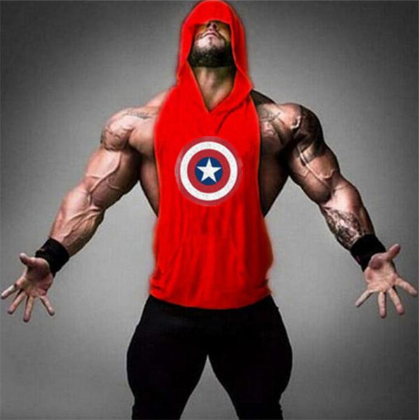 Captain America Hero Bodybuilding Stringer