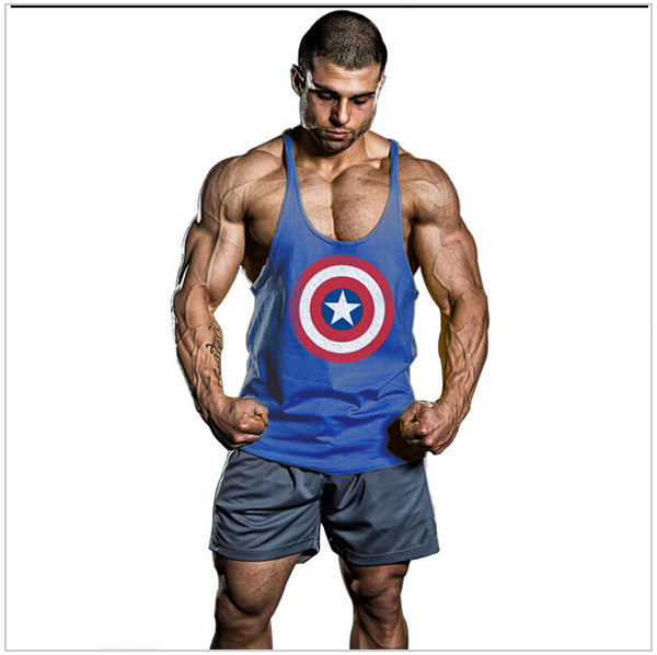 Captain America Hero Bodybuilding Stringer