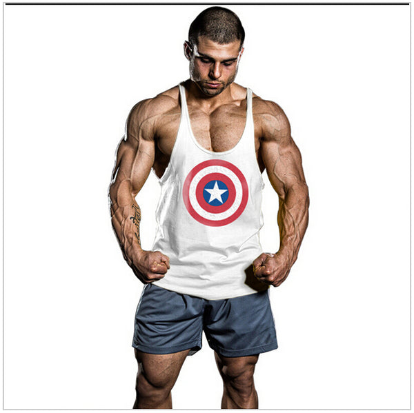 Captain America Hero Bodybuilding Stringer