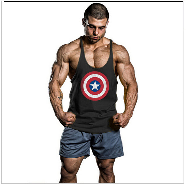 Captain America Hero Bodybuilding Stringer