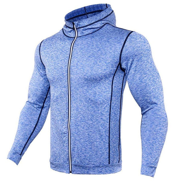 Thin Hooded Mens Running Jacket Zipper